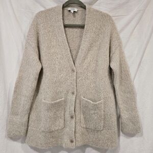 COS Sweden Women's Wool Alpaca Cream Cardigan Sweater EUC Large